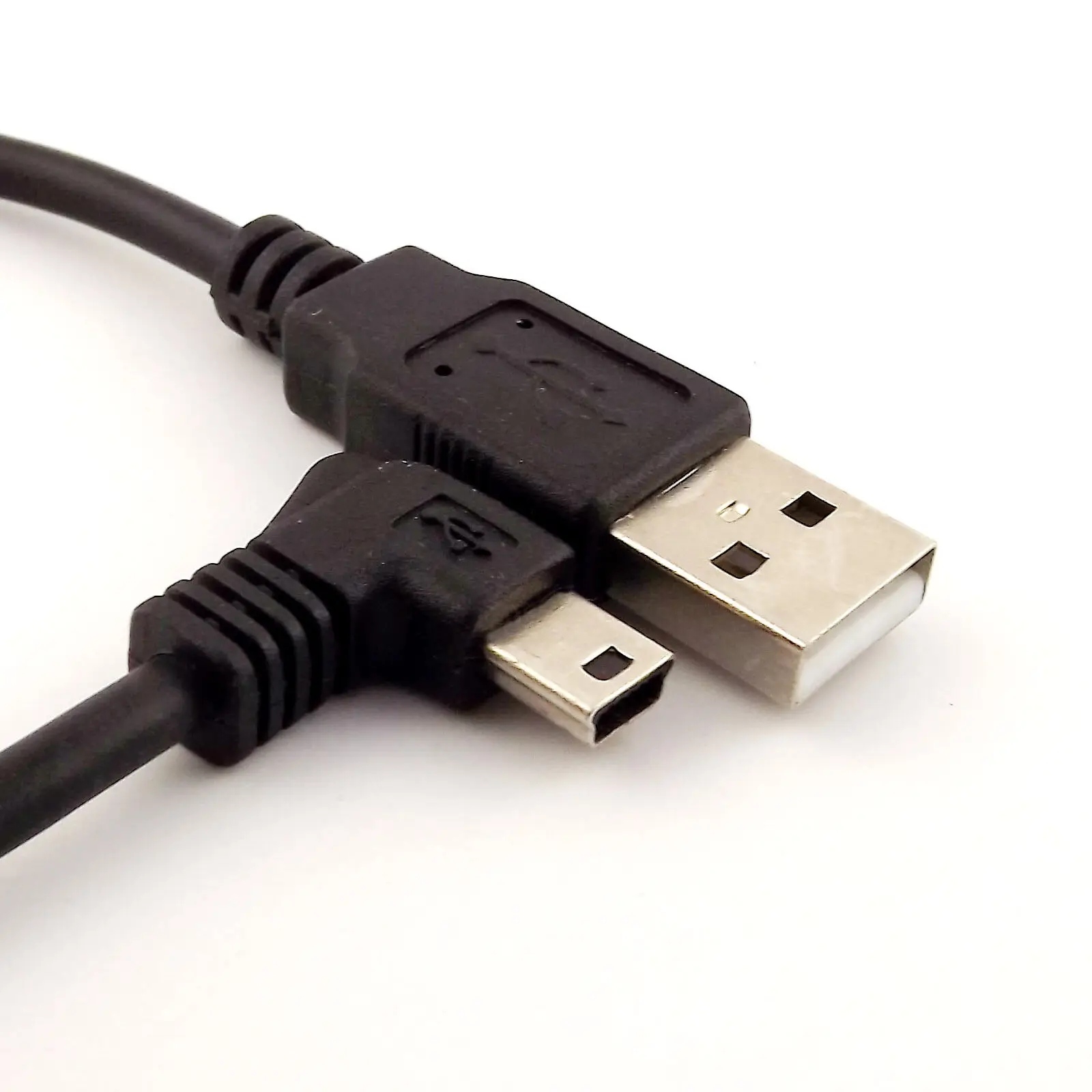 10pcs High Speed USB A Male to Mini 5 Pin Right Angled Male Data Charger Adapter Cable