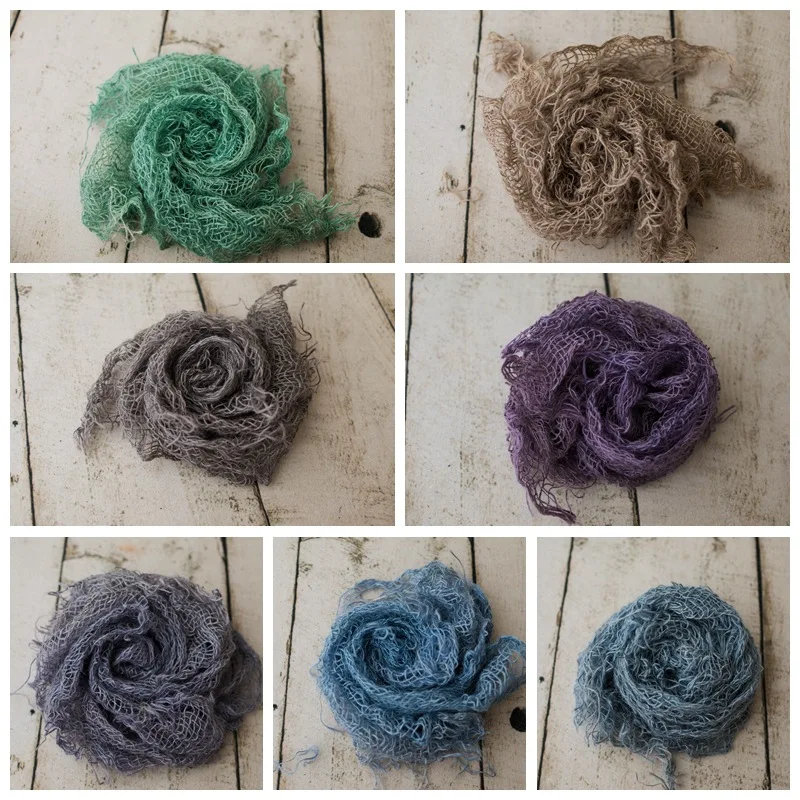 20 colori diluiti strato di tela di canapa coperta sfondo per accessori per servizi fotografici puntelli per fotografia neonato Baby Flokati servizio fotografico