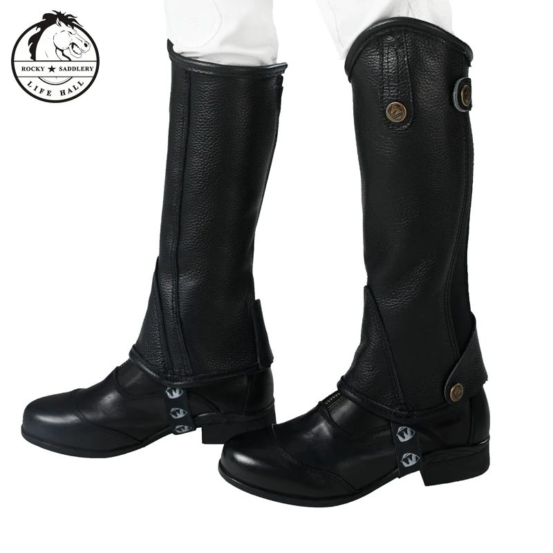 Cavassion kid's half-chaps Leather  , equipment Protect your legs while riding