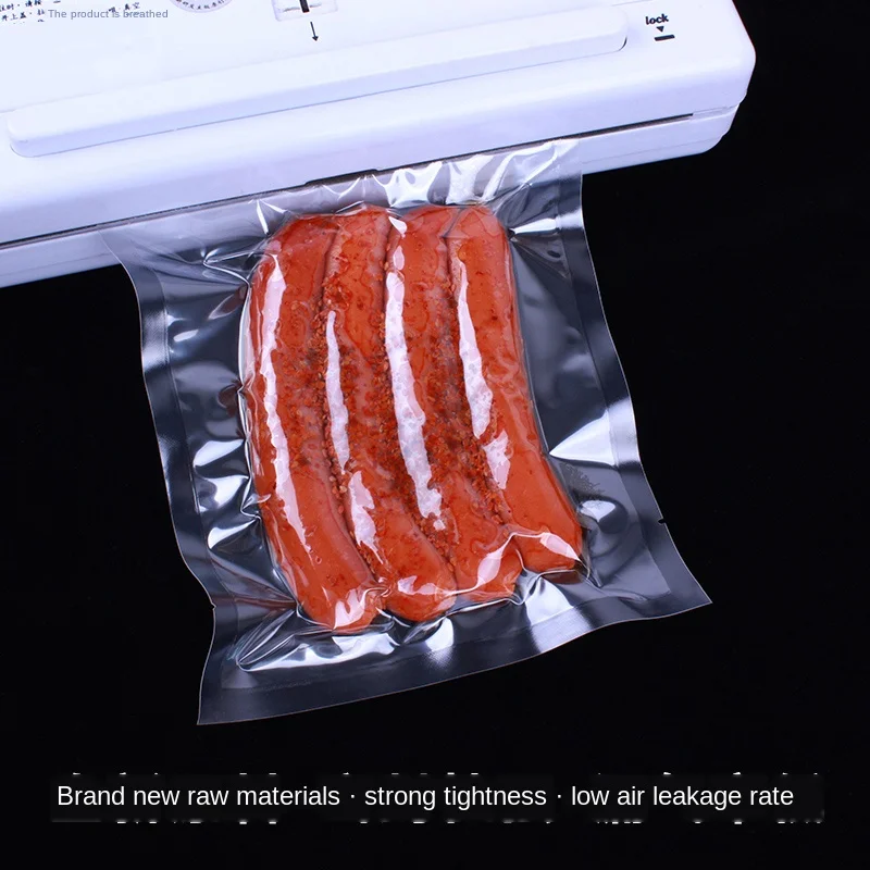 Saco de embalagem de plástico de superfície lisa saco de selador de vácuo de alimentos sacos de vedação de vácuo de alimentos 16 (s) saco de vácuo comercial
