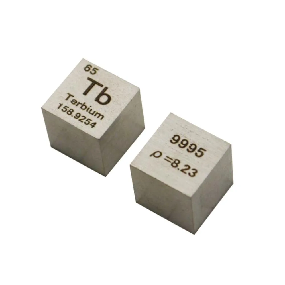 

99.95% High Purity Terbium Tb 8.3g Carved Element Periodic Table 10mm Cube