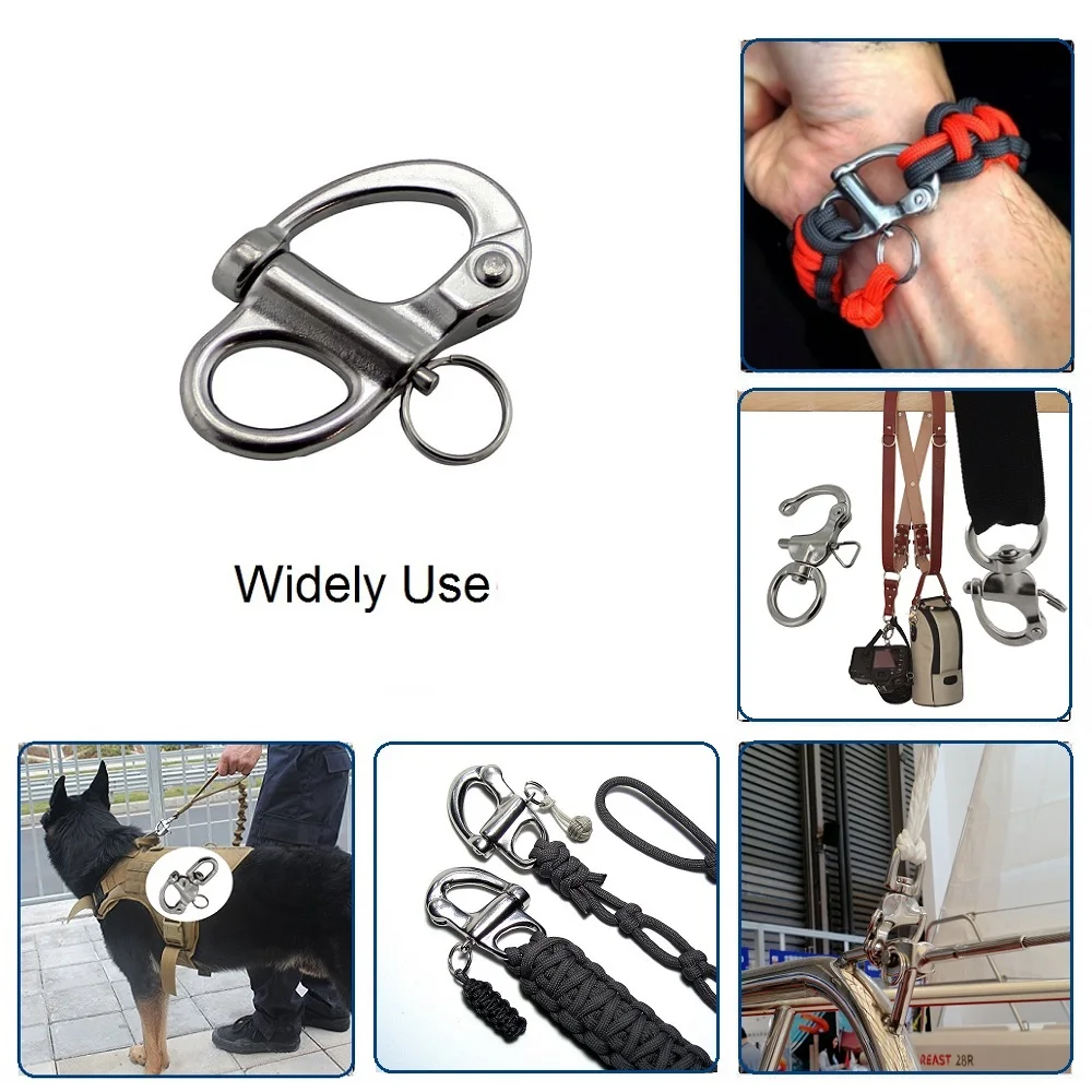 2 Buah Baja Tahan Karat 316 Rilis Cepat Musim Semi Snap Belenggu 35Mm 52Mm 69Mm 96Mm Keamanan Remote Rilis Mooring Snap Belenggu