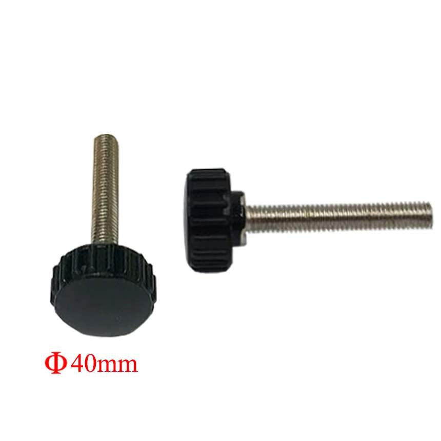 

M10 Thread OD 55mm 60mm 65mm 70mm Thread Length 40mm Round Head Diameter Male Screw On Thumb Handle Clamping Knurled Grip Knob