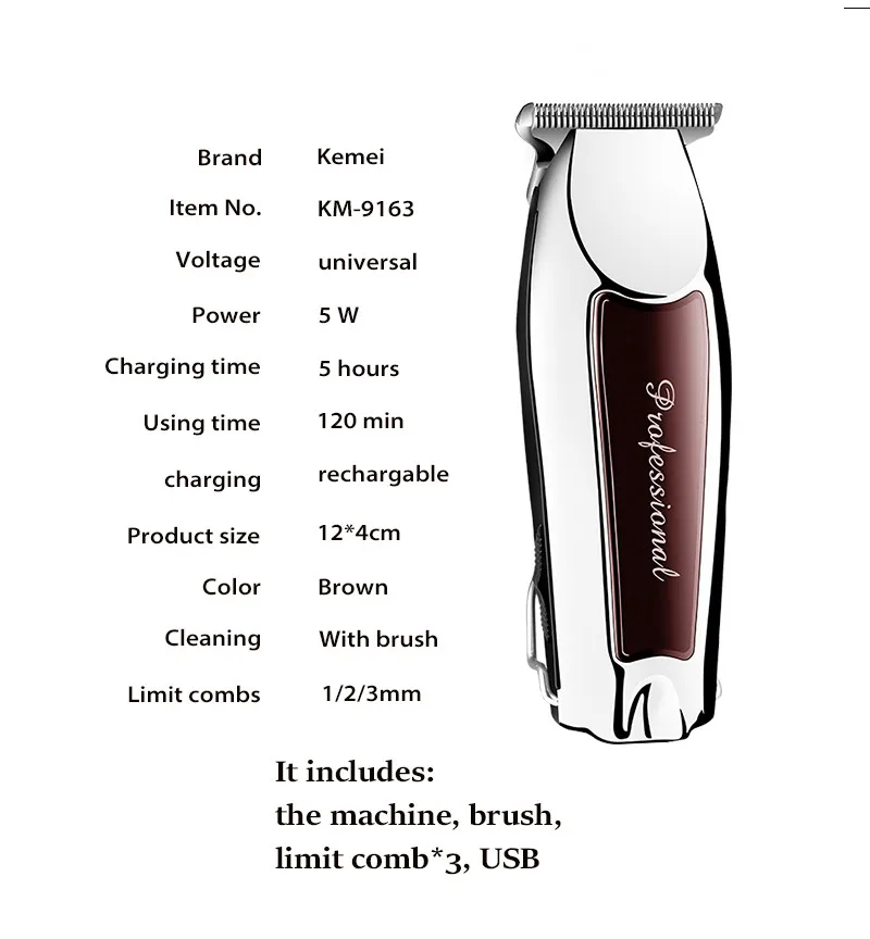 Kemel Powerful professional hair trimmer electric beard trimmer for men hair clipper hair cutter machine haircut barber razor