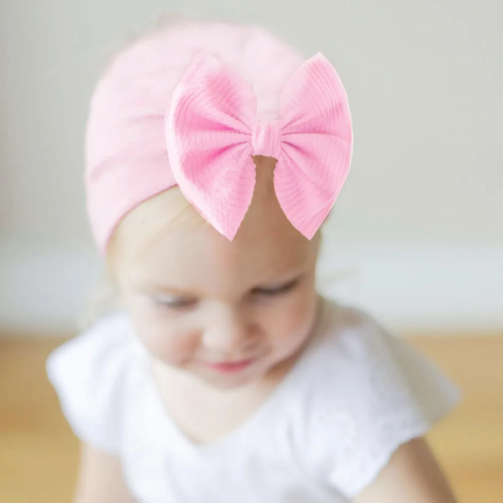 Bonnet turban à nœud papillon pour bébé fille, accessoire de photographie pour nouveau-né, 1 pièce, printemps automne