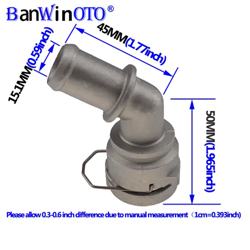 Imagen 2 del producto Brida refrigerante de refrigeración para Audi TT, VW, Jetta, MK4, Golf, 3B0122291B, 1J0122291D, 1 Juego