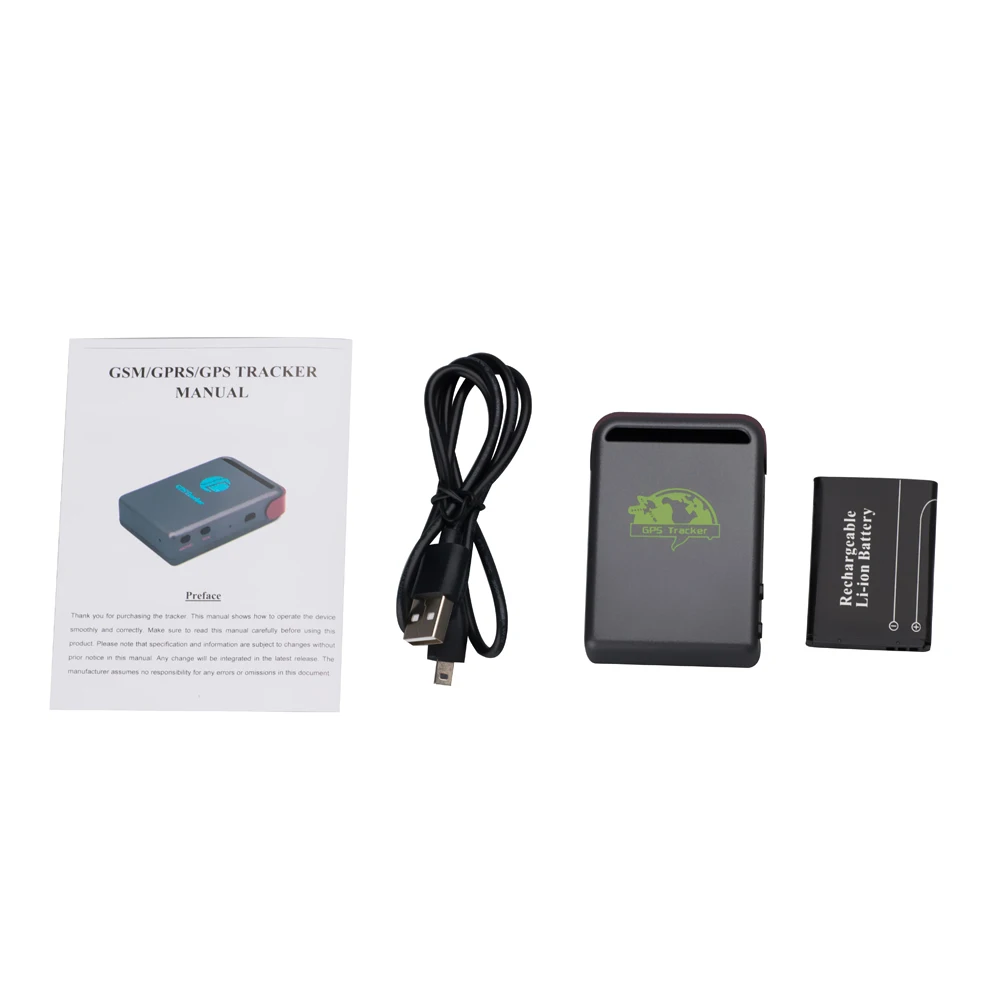 Free send  Mini GPS/GSM/GPRS Car Vehicle tracker tk102-2 Tracker tk102 TK102B with usb cable Realtime tracking device