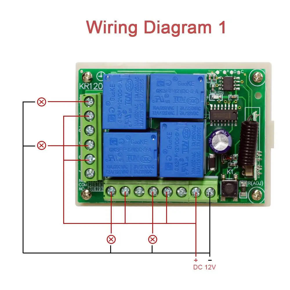 QIACHIP 433Mhz uniwersalny bezprzewodowy pilot DC 12V 4CH łącznik przekaźnikowy moduł odbiornika + 4 sztuk RF controllor nadajnik DIY