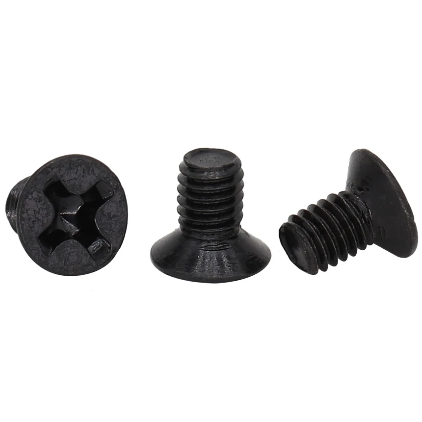 

M2.5 M2.5*4/5/6/8 M2.5x4/5/6/8 Black Carbon Steel DIN965 Phillips Cross Recessed CSK Countersunk Flat Head KM Micro Bolt Screw