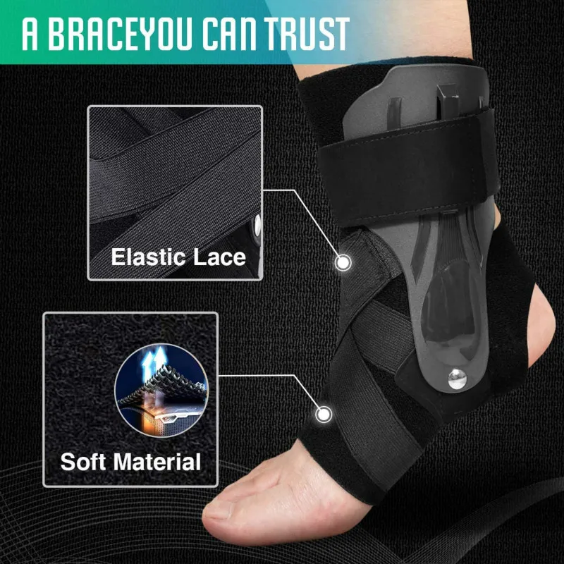 1PCS Ankle Brace Adjustable Ankle Support Strap Foot Sprain Splint Wrap Ankle Stabilizer Guard for Men Women Gym Sport Protector