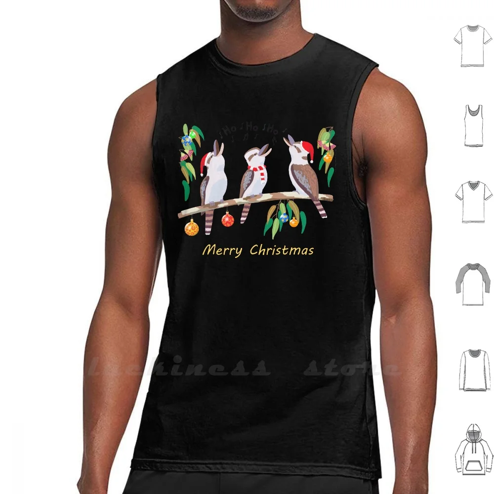 Kookaburras Australian Christmas Carols Tank Top Vest Sleeveless Men Women Cotton Kookaburras Bird Australia Australian