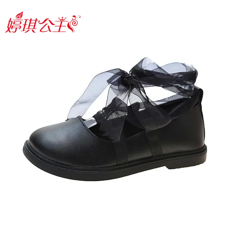 Schwarz Strap Kleine Leder Schuhe Japanischen frauen JK Schuhe 2021 Sommer Dünnen Flachen Mund Vielseitig Retro Britischen Stil Pumpen