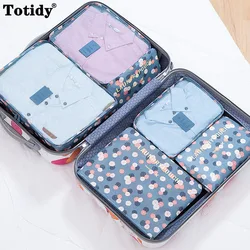 Large 6PCS Clothes Storage Bag New Travel Storage Box Shoes Packing Cube Set Closet Organizer For Tidy Wardrobe Suitcase Pouch