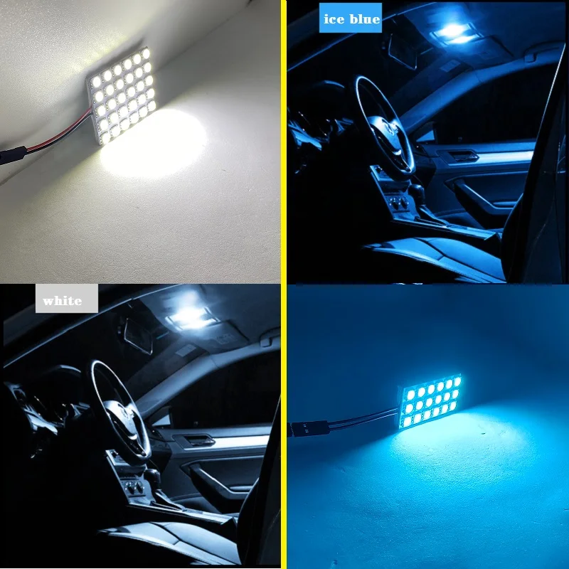 Auto T10 Festoon 5050 6/9/12/15/18/20/24/36/48 SMD Panel light white/ice blue Car LED Reading Dome Trunk lamp bulb 12V Lights