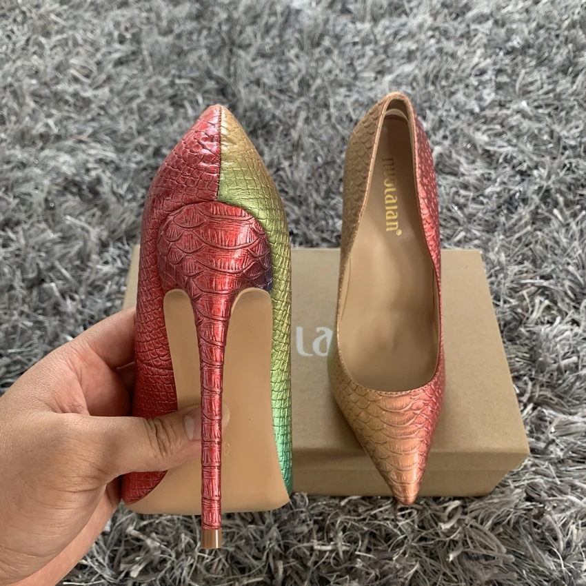 Donne di modo di marca pompe scarpe tacco alto per le donne sexy scarpe a punta tacchi alti del partito scarpe da sposa donna 12 centimetri/10cm/8