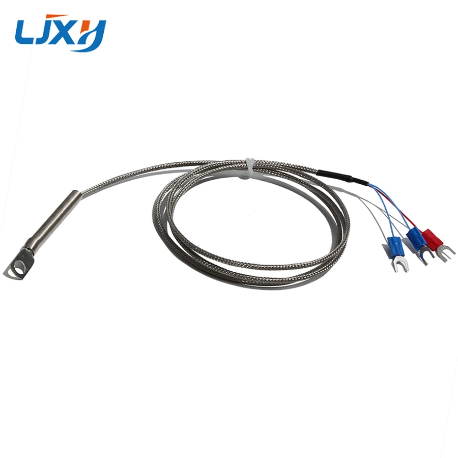 LJXH PT100 6mm Round Hole Patch-type Surface End-face Thermocouple Cold Pressure Nose Temperature Probe Temperature Sensor
