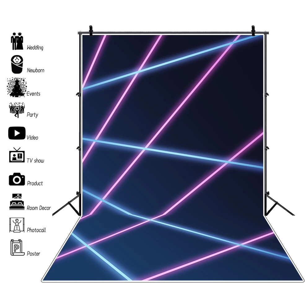 

Laser Line Photo Backdrop Universe Theme Kids Cosplay Party Boys Photography Background Banner Prop Music Dance Decoration