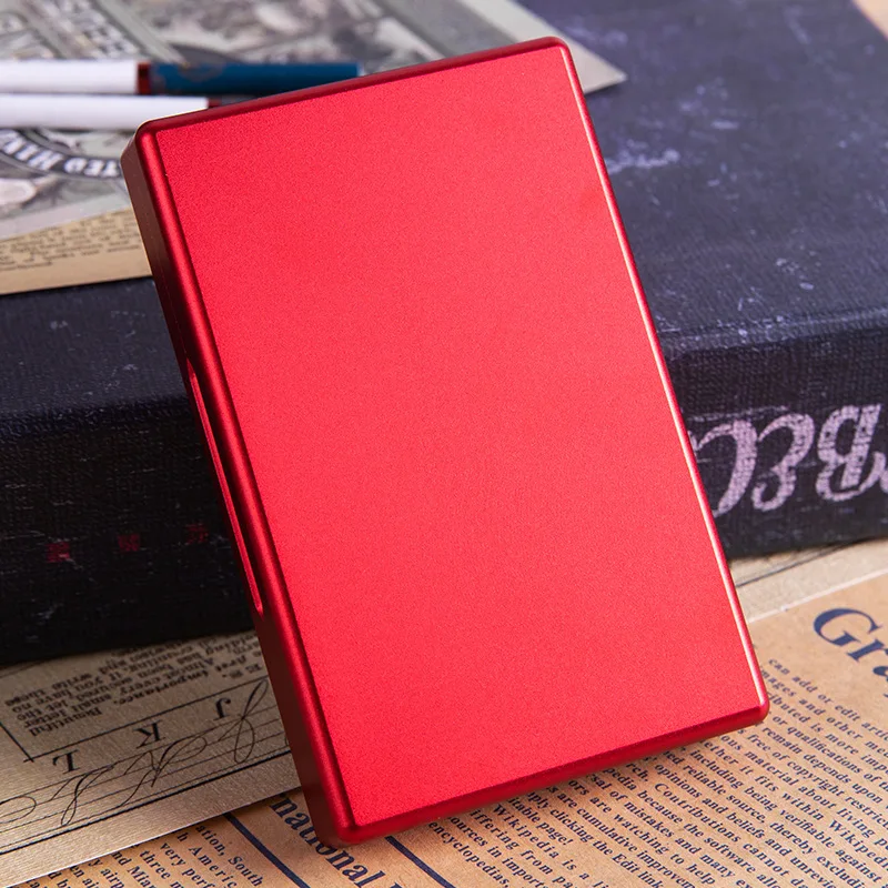 20 Cigarettes 5.2mm Diameter Ladies Fine Cigarette Case Box Long Aluminum Automatic Bullet Cover Portable Thin Cigarette