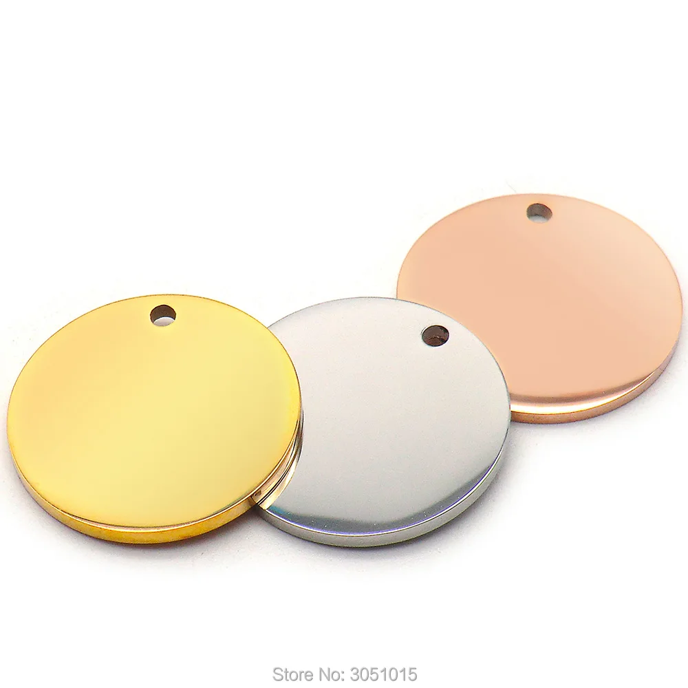 100 Stück/Set Gravierbare Edelstahl-Anhänger für Halsketten, Blanko-Platten zum Prägen von Etiketten für individuelle Logos, Haustier-ID-Anhänger, DIY-Schmuck – Detail 6