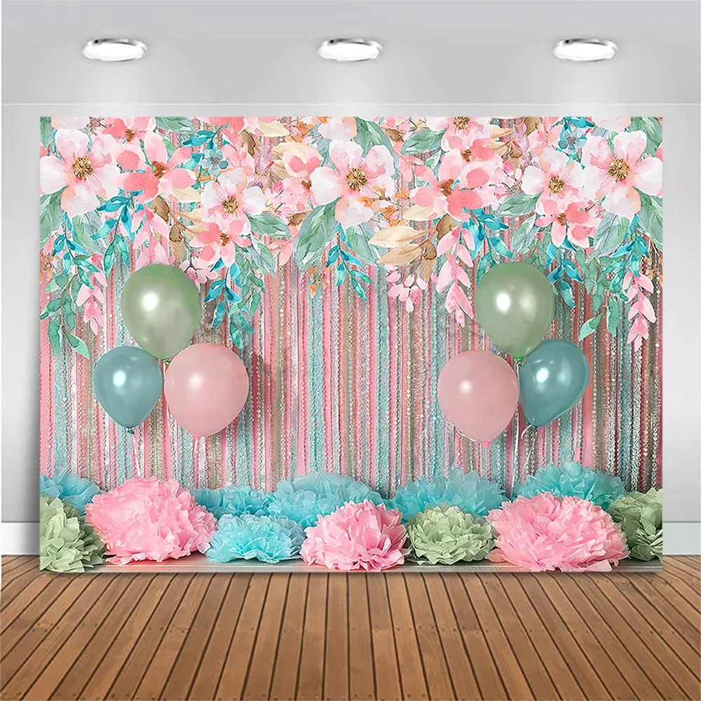 Mocsicka الطفل حفلة عيد ميلاد واحدة كعكة سحق خلفية التصوير بالون الطفل صورة خلفية الديكور استوديو الصور