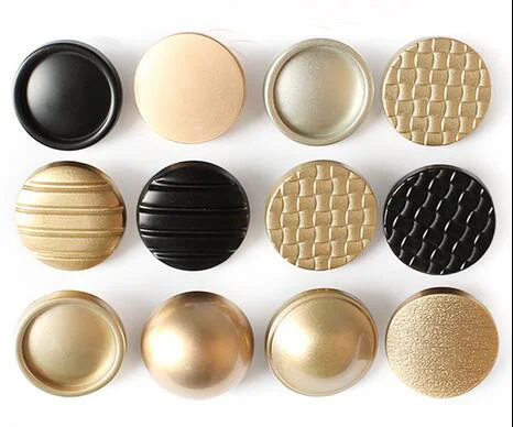 6Pcs/lot 15-25mm high-grade metal button gold silver black men and women suit sweater coat decorative mushroom round button C083