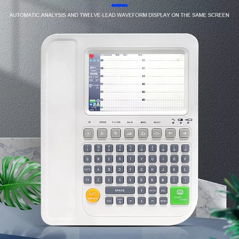 Twelve 12 Channels 12 Lead Digital Portable Electronic Electrocardiograph Ekg Ecg Machine