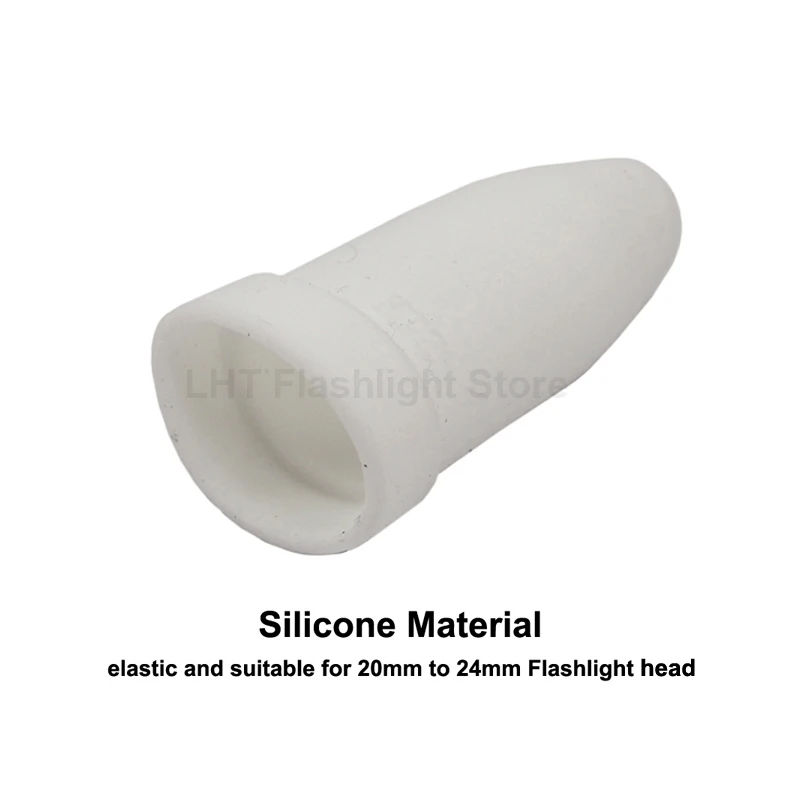 Silicone Elastic Diffuser for 20mm - 24mm Flashlight Head