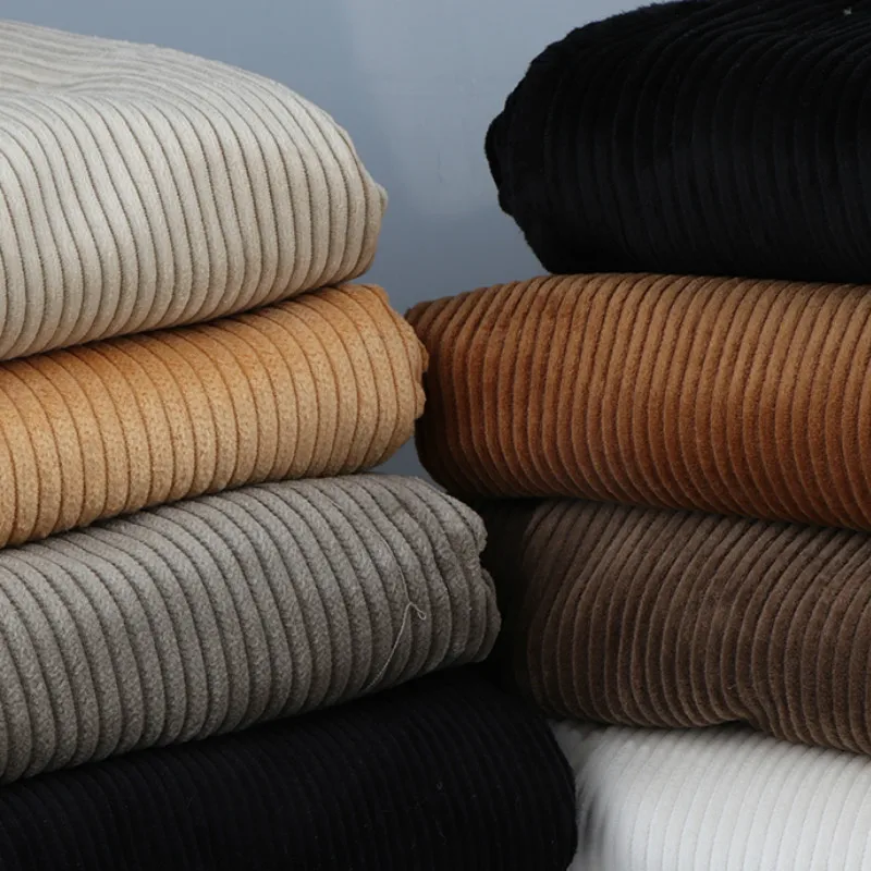 

Corduroy fabric thick winter without playing casual pants fabric sand washing cotton