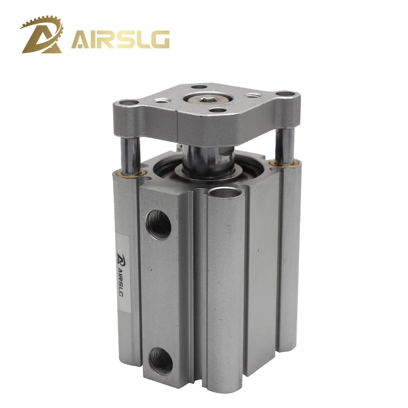 CQMB AFR Brand CQMB20/25/32 No Magnet Stroke 5-100mm Thin AIR Cylinder Double Acting Guide Rod Compact Pneumatic Cylinder