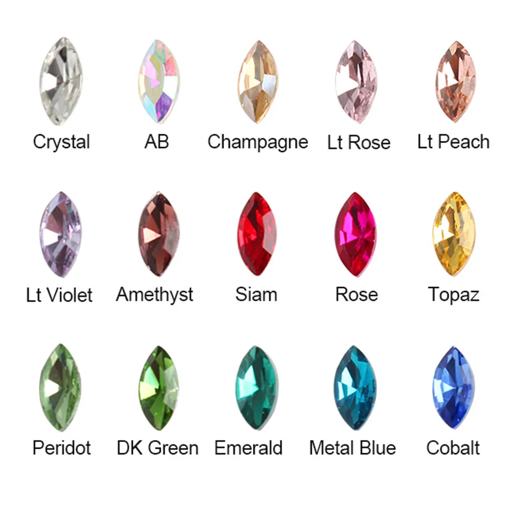 30ชิ้น/ล็อต3D เล็บ Art Rhinestones Shining สีม้าเล็บ Rhinestone อัญมณี DIY ผสมสีสำหรับเล็บหิน