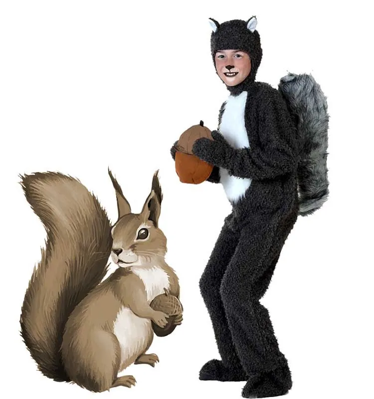 

Adult Children Animal Squirrel Costume Cosplay Jurassic Park Animal Costume Halloween Party Cosplay Parent-child Costume