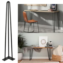 4Pcs Metal hairpin table Desk leg solid iron wire support leg for Sofa cabinet Chairs DIY Handicrafts Furniture hardware