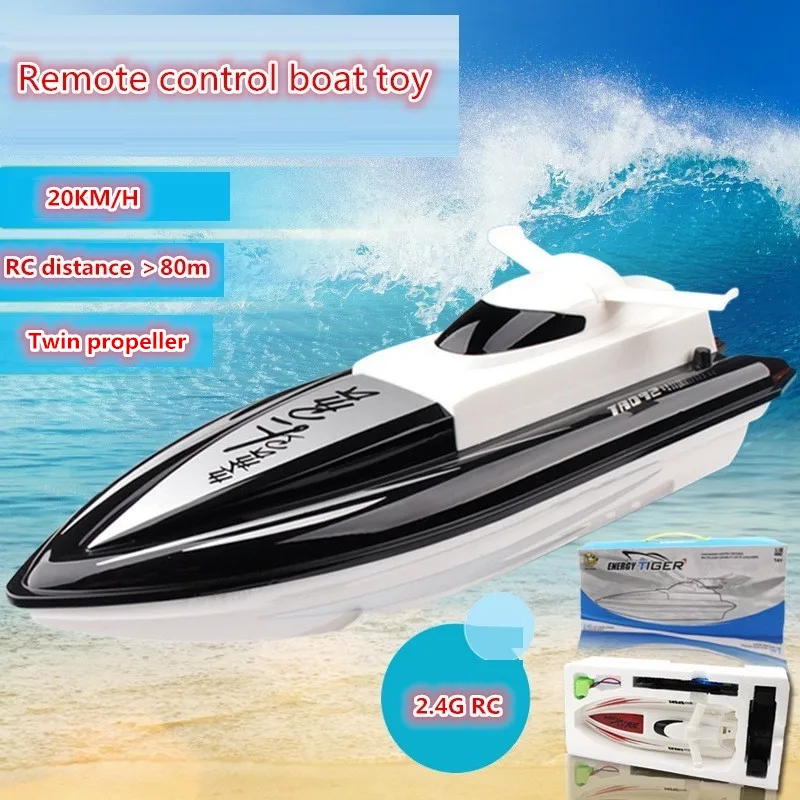 

Remote Control Water Boat 1:16 High Speed Speedboat 2.4GHz RC Boat 4 Channel 20km/h RC Racing Boat Waterproof IPX4