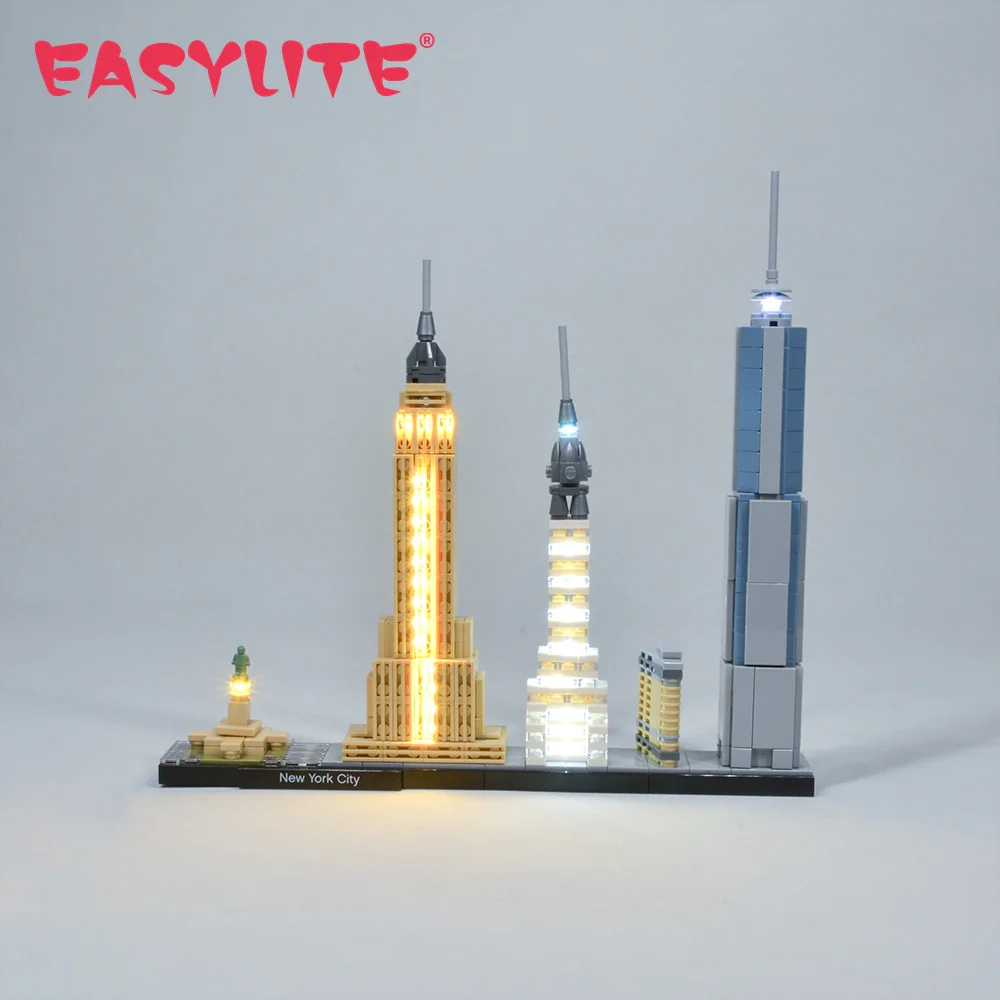 EASYLITE LED Light Up Kit Toy For 21028 Architecture Skyline New York City Building Blocks Lighting Set Not Include Model