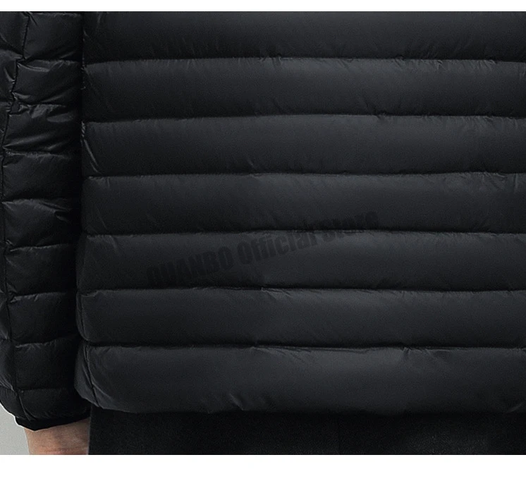 Men's Liner Duck Down Jacket O-neck Variable V-neck 2023 New Men Winter Keep Warm Collarless Ultralight Quilted Puffer Coat