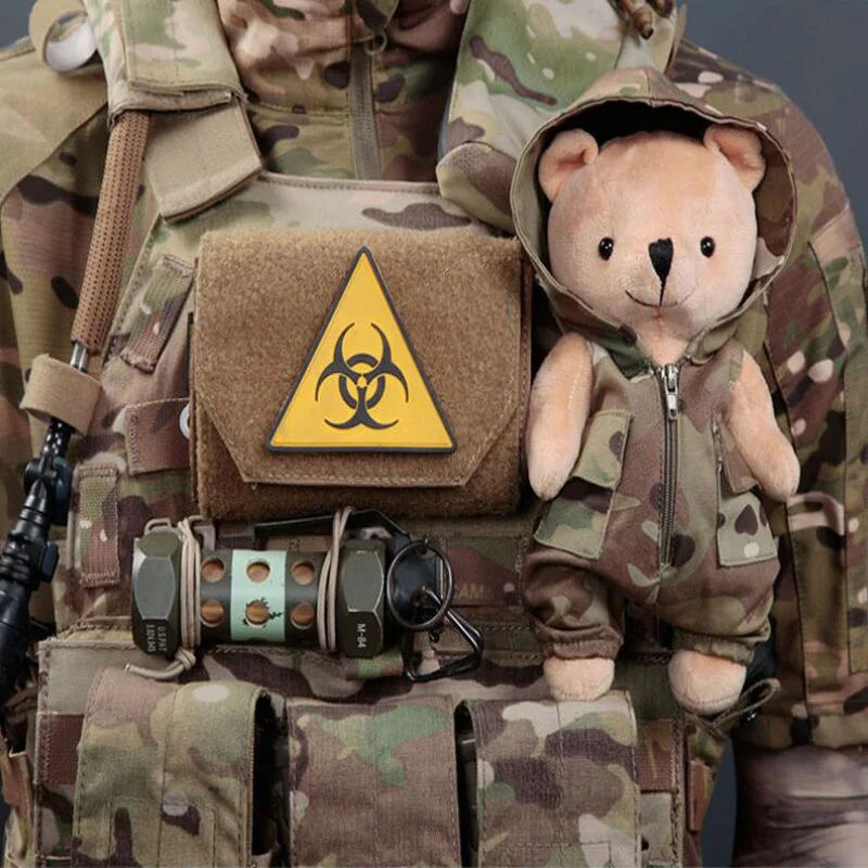 Tactical Vest mini Toy Bear Vest Attachment Soft Molle Detachable Ragdoll Water Wash Hunting Shooting CS