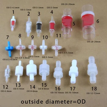 البلاستيك في اتجاه واحد عدم عودة المياه في اتجاه واحد صمام وقف المياه صمام مضمنة السوائل فحص صمامات ل وقود الغاز السائل 2 قطعة