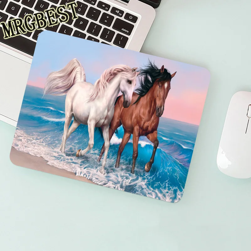 MRGBEST Prairie Horse Mouse Pad Animal 22x18MM Gaming Mousepad PC Computer Office Accessories Mouse Mat Desktops Desk Gadgets