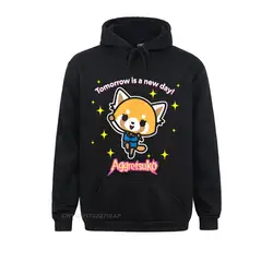 Aggretsuko Tomorrow New Day Tee Shirt Newest Men Sweatshirts Street Hoodies Long Sleeve Christmas Leisure Clothes