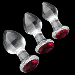 Tapón Anal BDSM para mujeres, juguete sexual de cristal No metálico, sin vibrador, dilatación Anal, productos anales llamativos