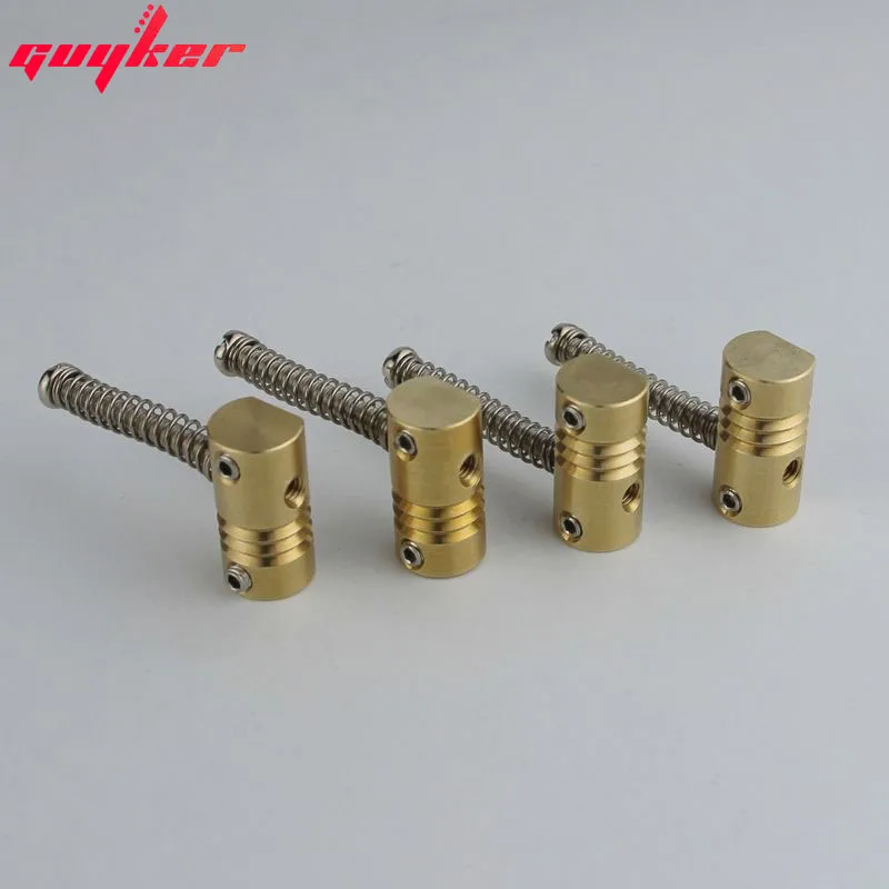 4 Pcs Highgrade String Pitch 19mm Brass Compensated Saddles Set with Wrench Highgrade Replacement Part for Electric Bass