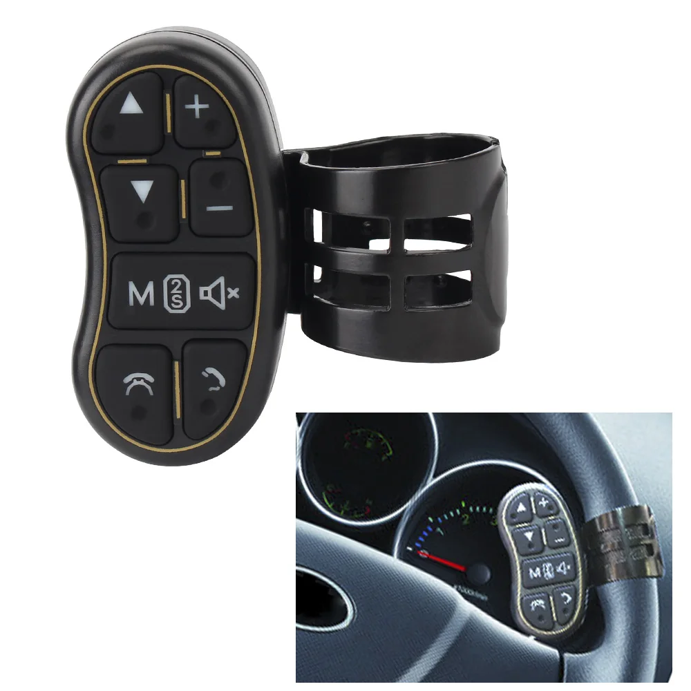 

Car Navigation DVD Universal Car Steering Wheel Controller Steering Control Button Wireless Remote Control Applicable