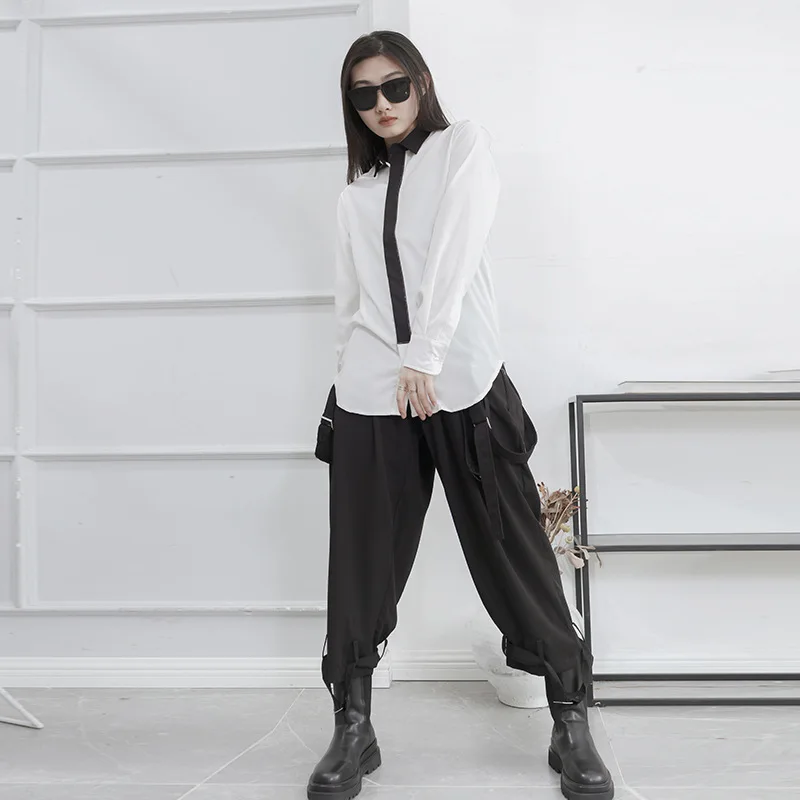 Ladies Straight Pants Spring And Autumn New Classic Dark Japanese Yamamoto Style Loose Pleated Oversized Wide Leg Pants