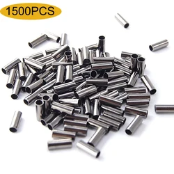 1500Pcs/lot Black Round Copper Fishing Tube wire crimp sleeve fishing tube Connector Fishing Line Accessories Tool