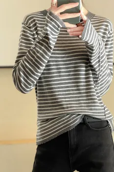 Ashion – pull en laine tricotée à col rond