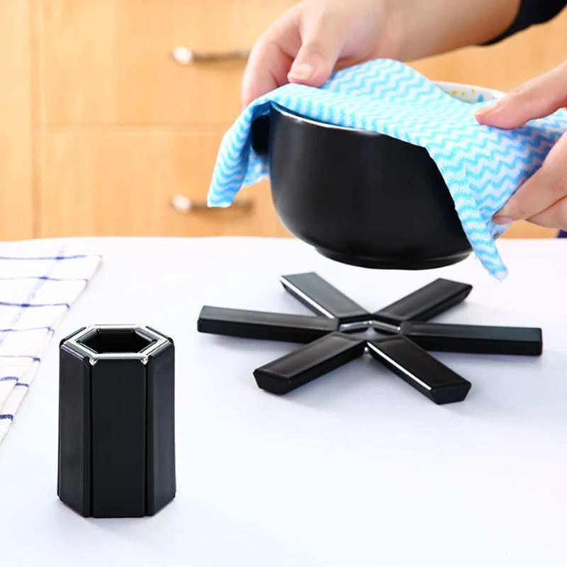 Có Thể Gập Lại Chịu Nhiệt Placemat Bàn Ăn Thảm Nhựa Cách Nhiệt Coaster Miếng Lót Cho Chảo Nồi Bộ Giá Đỡ Utensilios De Cocina