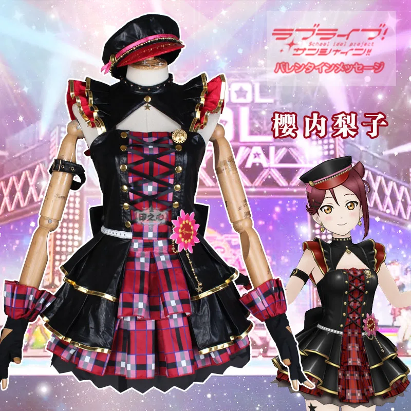 Love Live! Sunshine!! Aqours Sakurauchi Riko Matsuura kanan Wake up, Challenger! Punk Uniforms Cosplay Costume Free Shipping