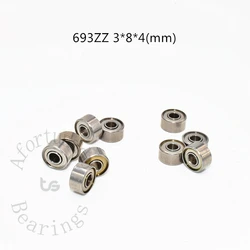 693ZZ Bearing 10pcs 3*8*4(mm) free shipping chrome steel Metal Sealed High speed Mechanical equipment parts