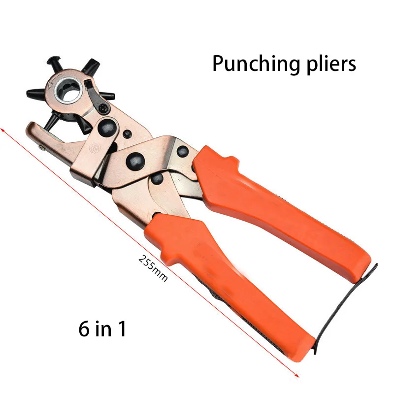 

Revolving Punching Stitching Plier Punch Tool Round Hole Perforator For Leather Strap Watch Band Belt Hollow Puncher