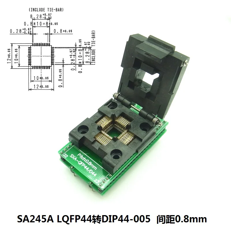 

LQFP44 Programming Socket TQFP44/QFP44 Burn-in Test Socket to DIP44/40 Row Pin Socket